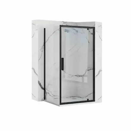 Душова кабіна кутова Rea Rapid Swing 100x100 чорний (KPL-6423-6410)