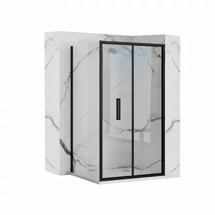 Душова кабіна кутова Rea Rapid Fold 90x100 чорний (KPL-6419-6423)