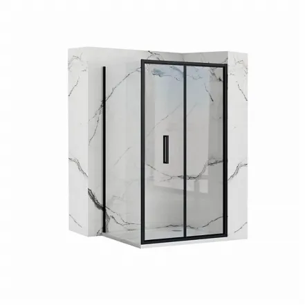 Душова кабіна кутова Rea Rapid Fold 90x90 чорний (KPL-6419-6422)