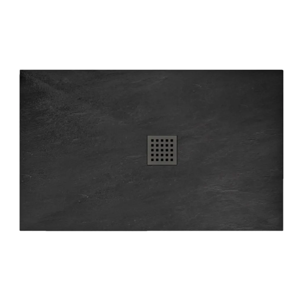 Душовий піддон Rea 80x100х3,5 прямокутний, чорний- Фото 1