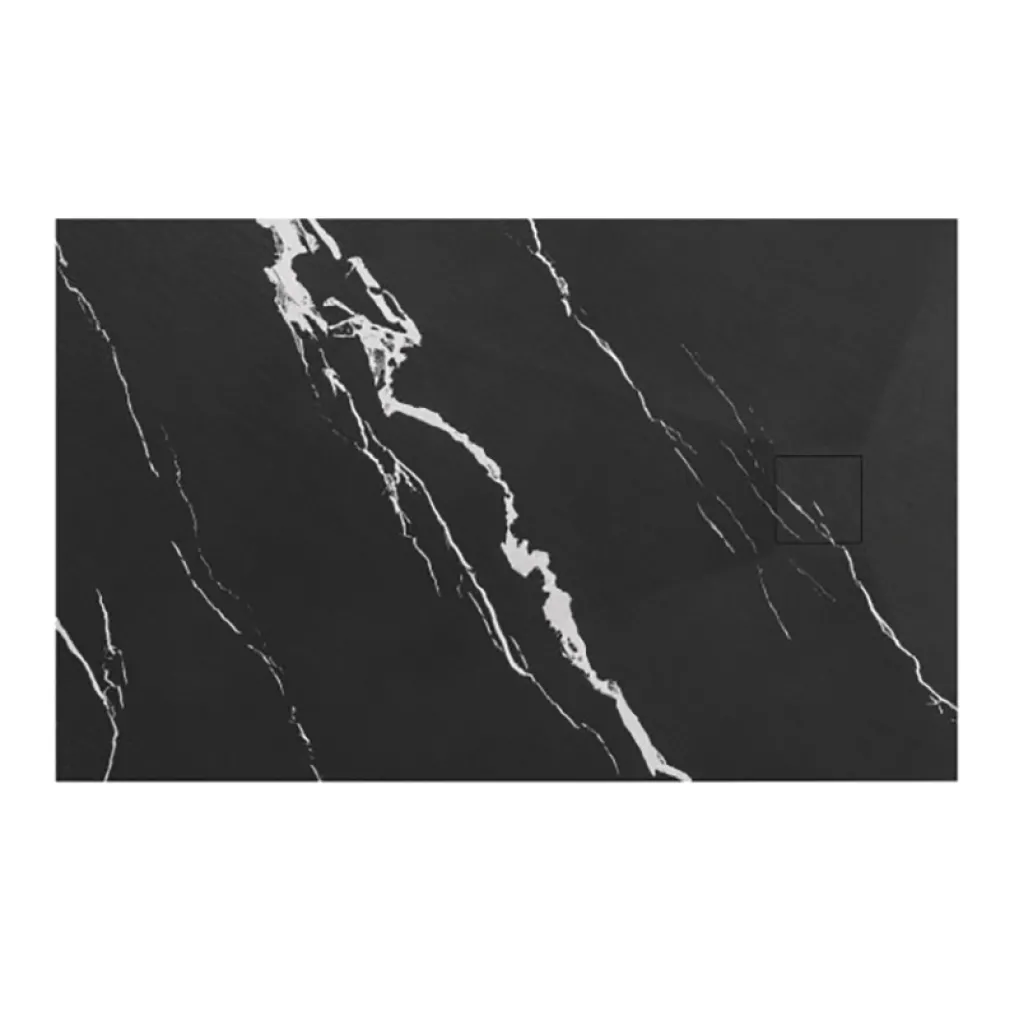 Душевой поддон Rea Magnum Carrara 80x100, черный (REA-K7007)- Фото 1