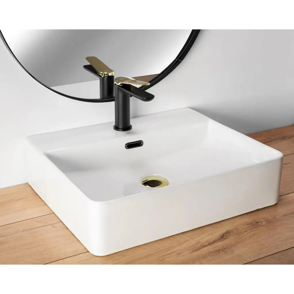Смеситель для раковины Rea Creek Black Gold REA-B8503- Фото 3