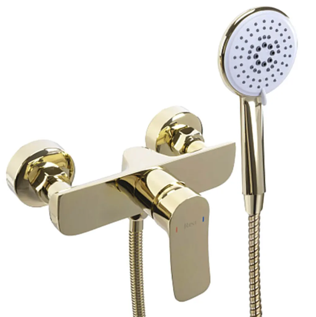 Змішувач для ванни Rea Dart настінний без виливу золотий (REA-B5653)- Фото 1