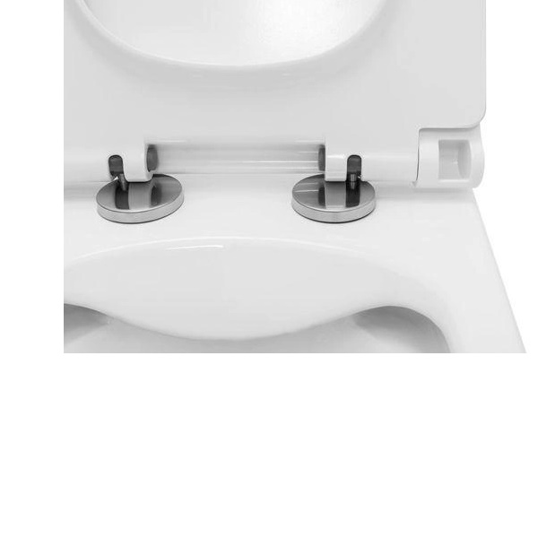 Унітаз підвісний Rea Hary Rimless безобідковий з мікроліфтом білий- Фото 3
