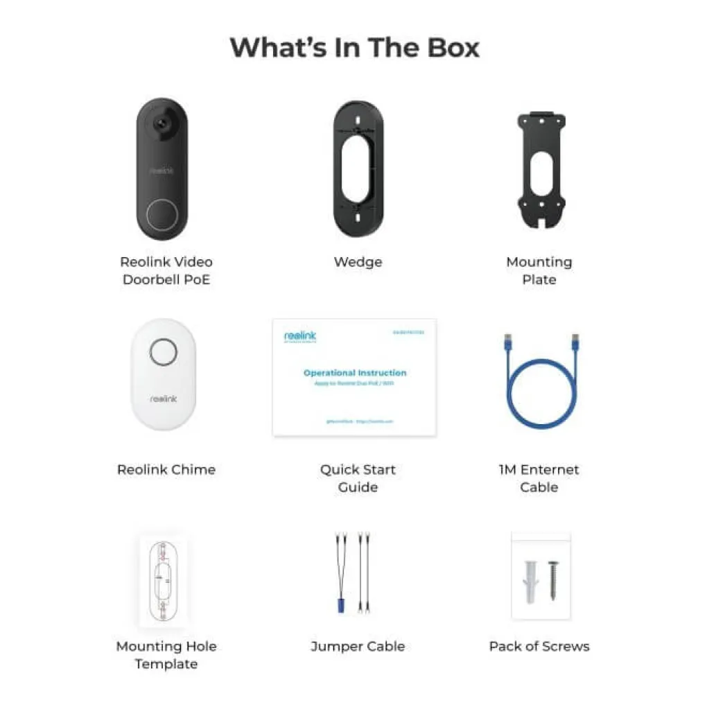 Видеозвонок Reolink Video Doorbell PoE- Фото 2