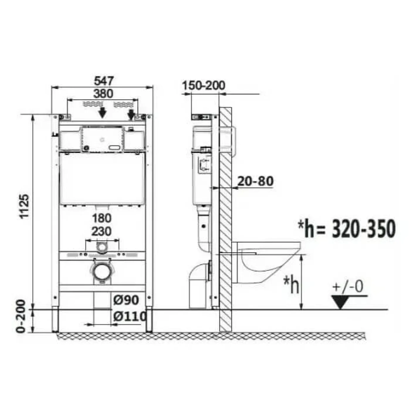 Инсталляция Roca Active Frame для унитаза с кнопкой (A89P11001B) - Фото 1