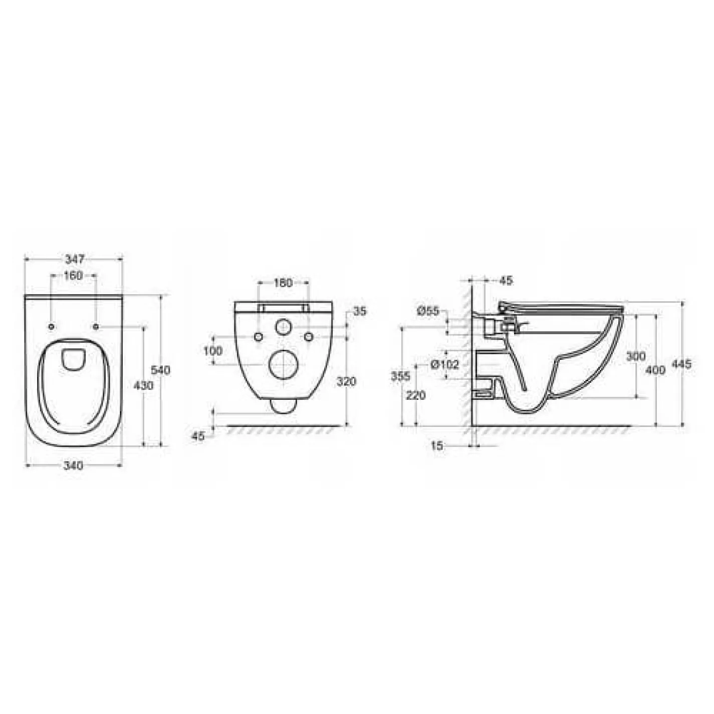 Унітаз підвісний Roca Alegra Rimless з кришкою soft-close (A34H139000) - Фото 3