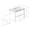 Шафа з раковиною Roca Alpine Unik 800 A852014464 - Фото 4