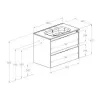 Шафа з раковиною Roca Alpine Unik 800 Black matt A852014532- Фото 2