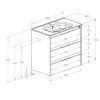 Шкаф с раковиной Roca Alpine Unik 800 Black matt A852017532- Фото 2