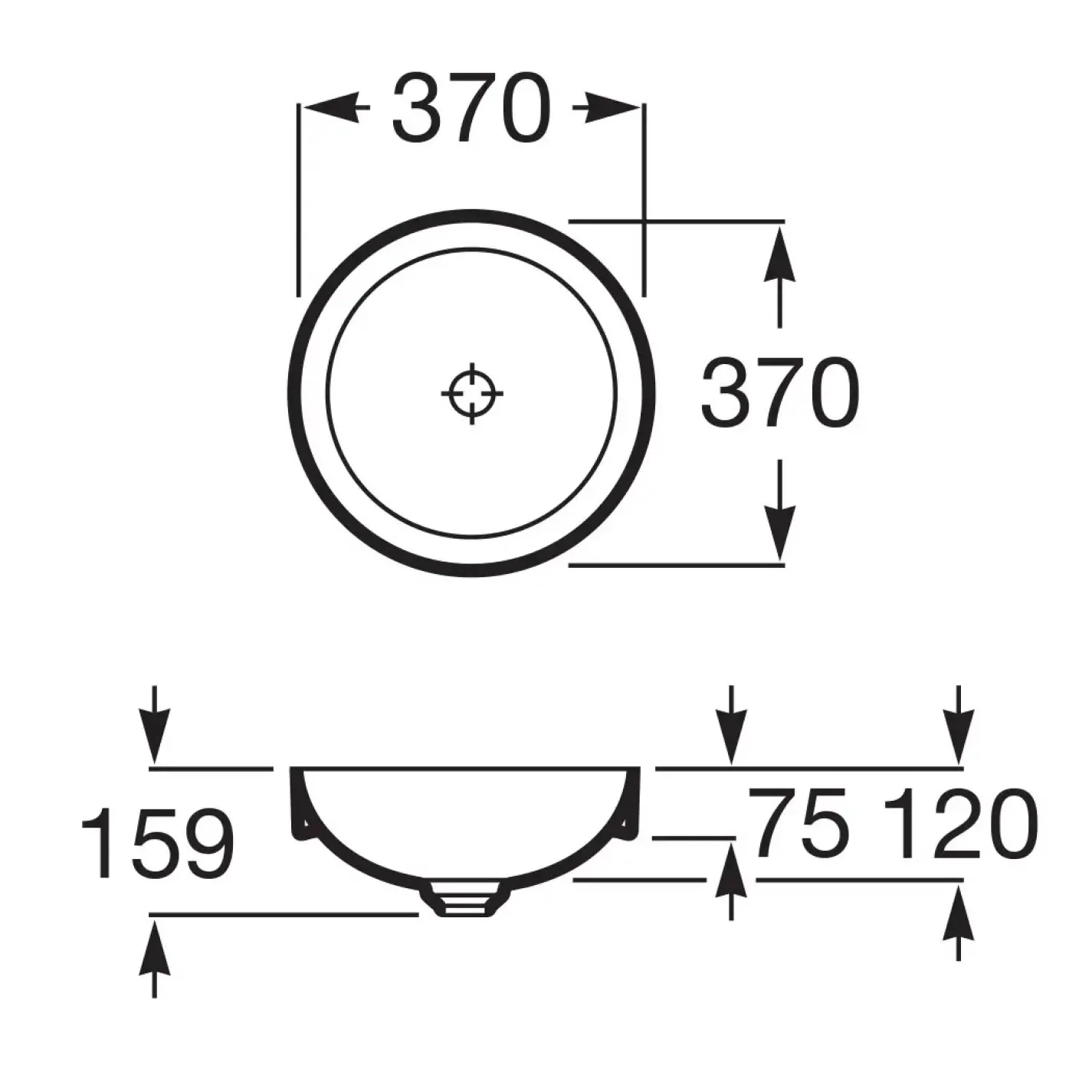 Раковина накладна кругла Roca Inspira 370x370 бежевий (A32752R650) - Фото 1