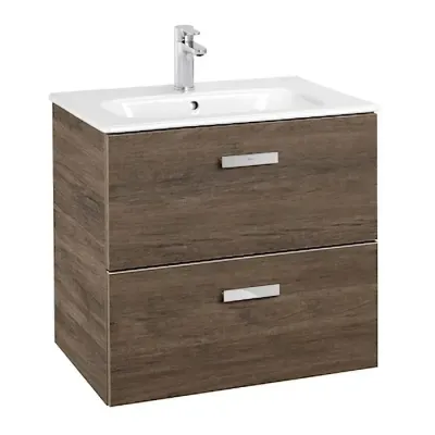 Тумба підвісна Roca Victoria Basic 60.5 см із умивальником кедр (A855854423)