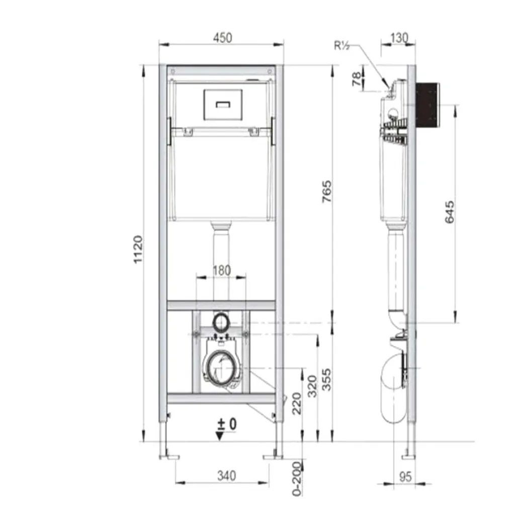 Инсталляция Roca Duplo Nova WC c  белой кнопкой, унитазом Alegra Rimless и крышкой- Фото 3