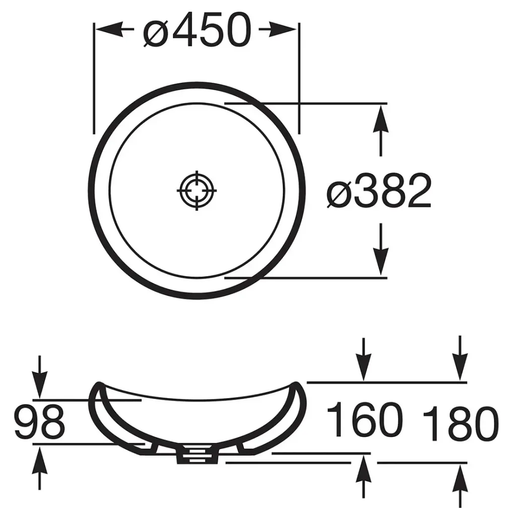 Раковина накладна Roca Urbi 450x450x180 мм білий (A327225000)- Фото 4