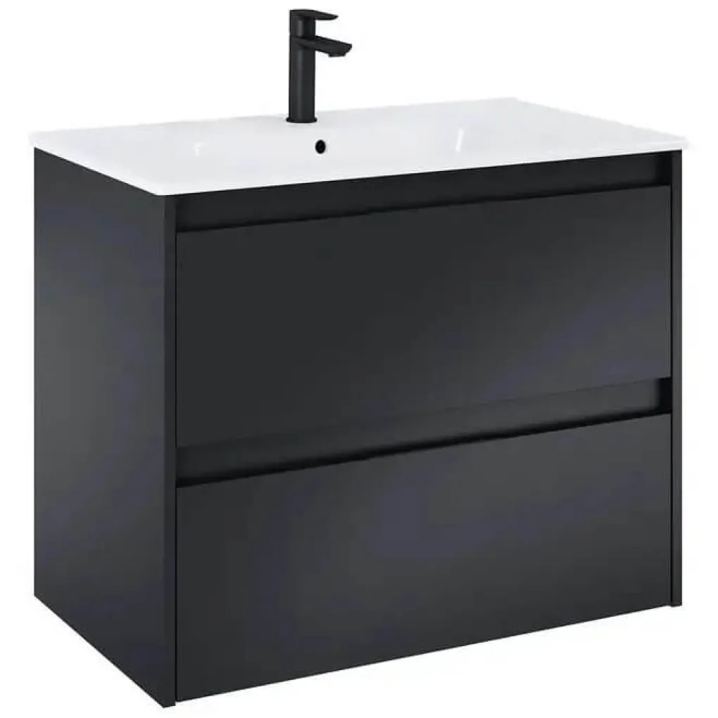 Шафа з раковиною Roca Alpine Unik 800 Black matt A852014532- Фото 1