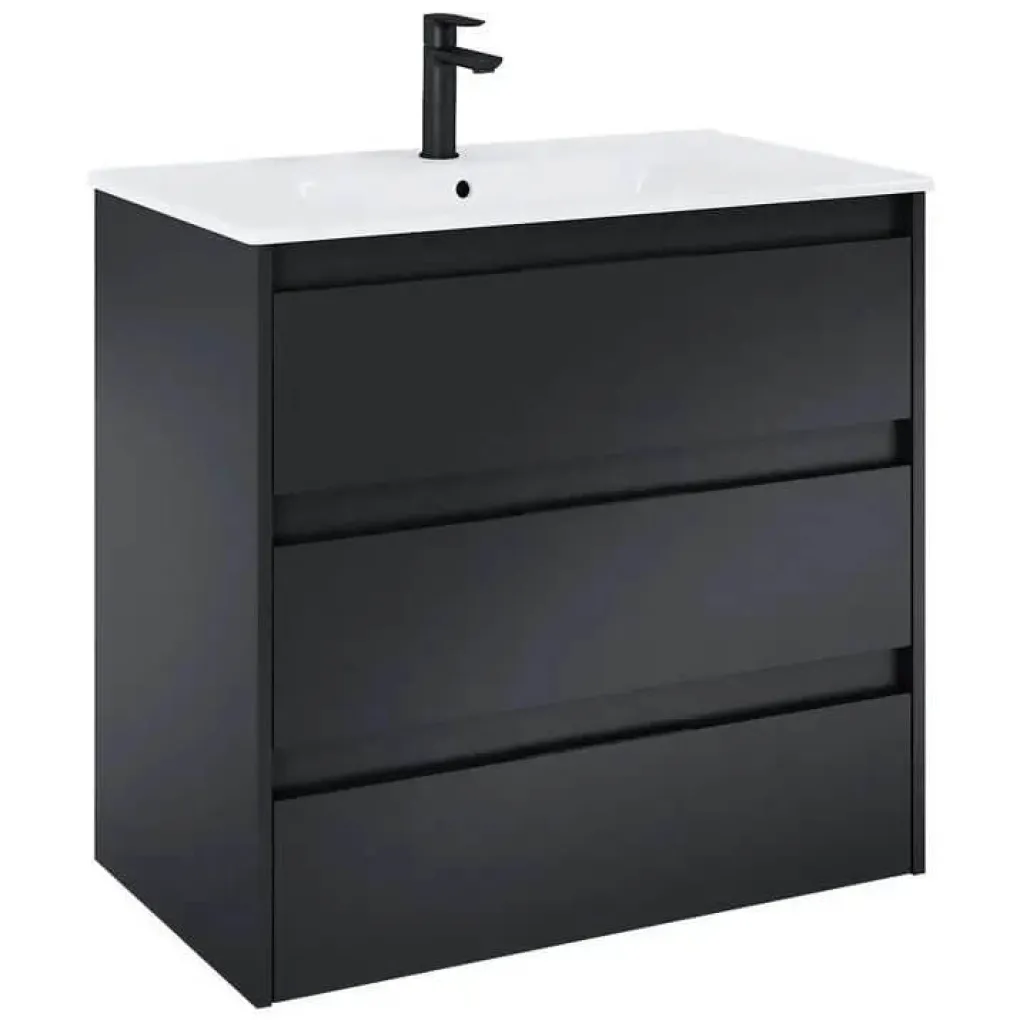 Шкаф с раковиной Roca Alpine Unik 800 Black matt A852017532- Фото 1