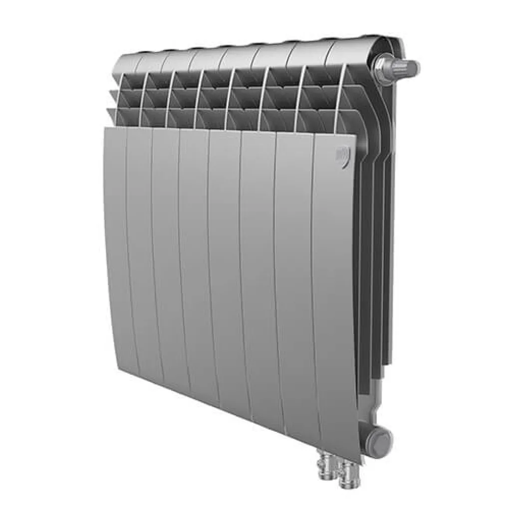 Радиатор Royal Thermo BiLiner 500/87 VD Silver Satin 8 секций (НС-1346231)- Фото 1
