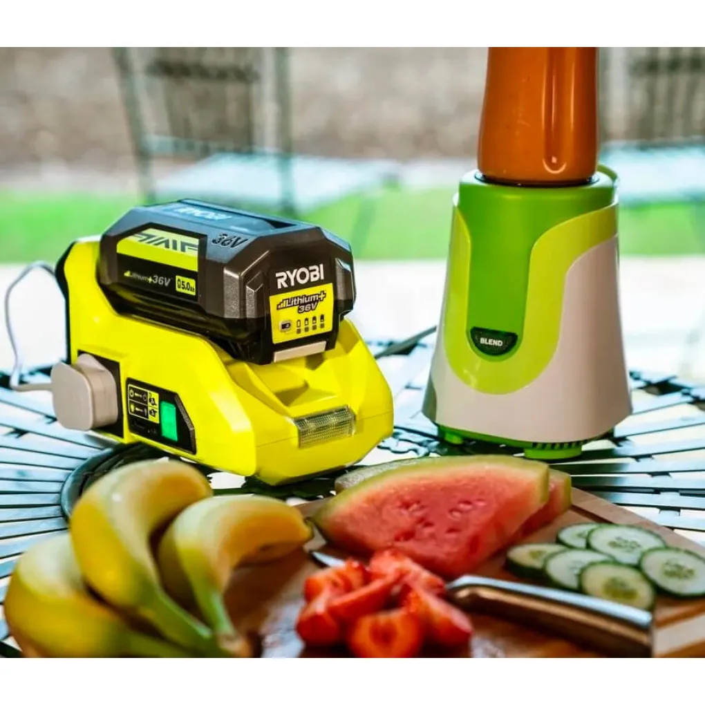 Инвертор напряжения аккумуляторный Ryobi RY36BI300A-0, 36В MAX POWER, 220В, 300Вт, без АКБ- Фото 4