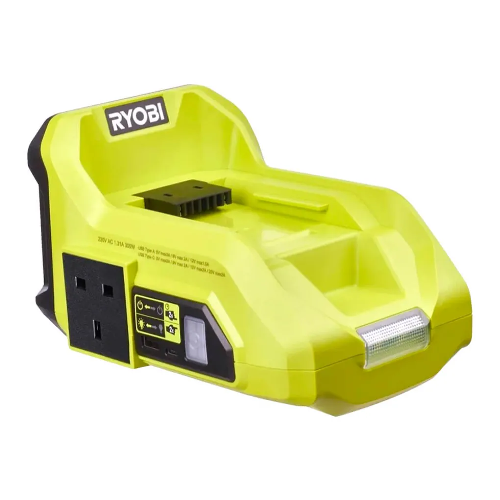 Инвертор напряжения аккумуляторный Ryobi RY36BI300A-0, 36В MAX POWER, 220В, 300Вт, без АКБ- Фото 1