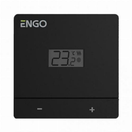Проводной суточный термостат Engo EASY230B 230В черный (932332981)