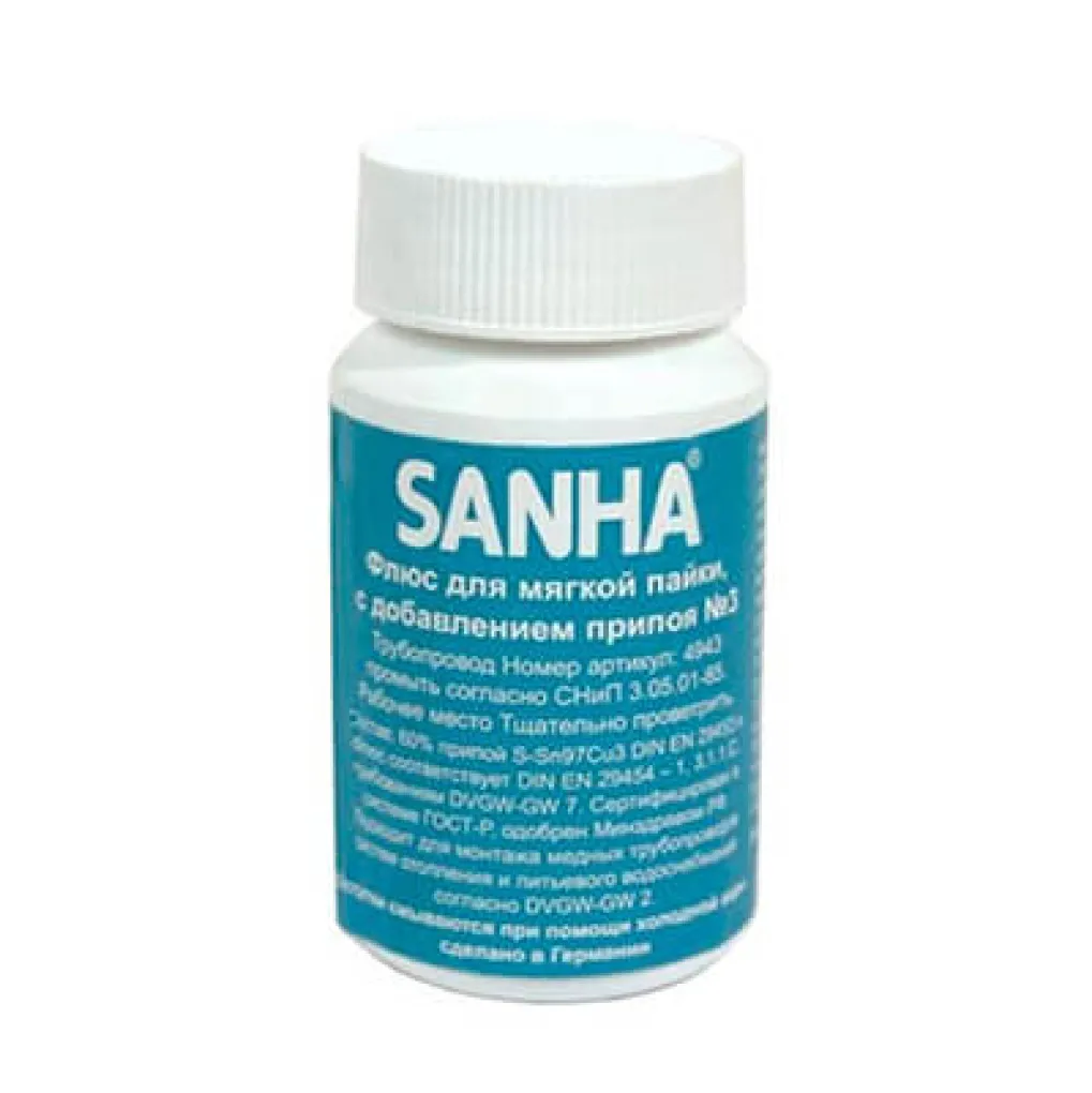 Флюс для м'якого припою Sanha Cu-Roplus в банку 70гр