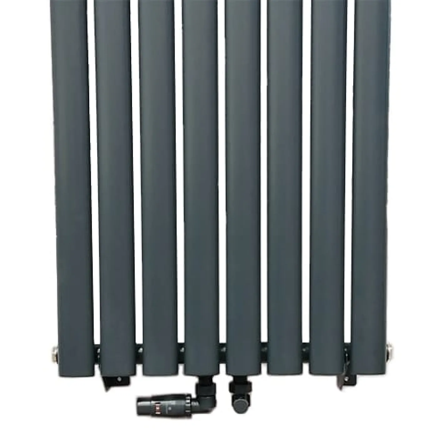Комплект термостатичний Schlosser Standart Mini осевой правый GZ1/2 x GW1/2 (602200066.RAL70161) Антрацит - Фото 2
