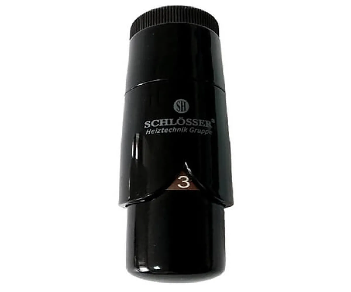 Термостатическая головка Schlosser BRILLANT DZ RAL 9005 (черная) (600500027) - Фото 1
