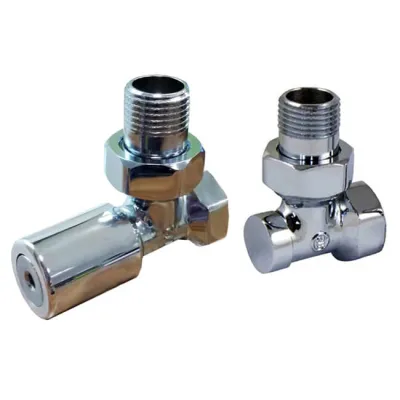 Комплект клапанів з ручним регулюванням Schlosser Standard кутовий нар. 1/2 х Cu 15x1 мм хром (602200212)