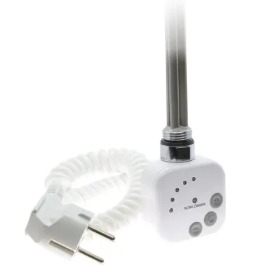 ТЭН для полотенцесушителя Schlosser 1.0, 600 W, белый (с кабелем) (603000105)