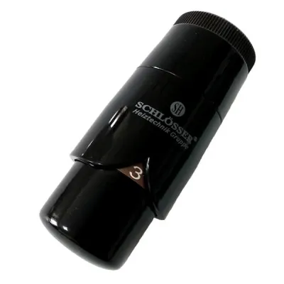 Термостатическая головка Schlosser BRILLANT DZ RAL 9005 (черная) (600500027)