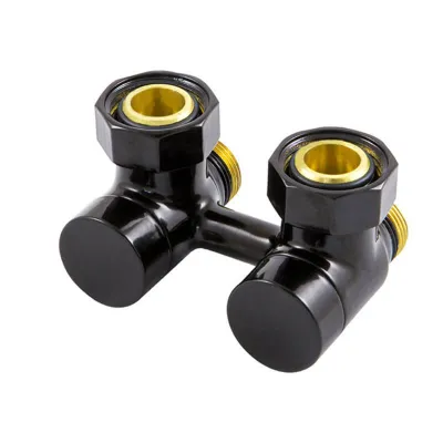 Узел подключения угловой Schlosser GZ 3/4xM 22х1,5 черный (601000017.RAL90051)
