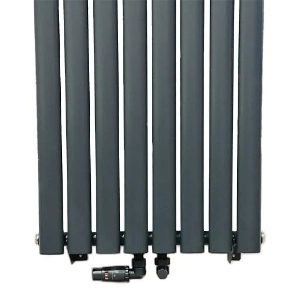 Комплект термостатичний Schlosser Standart Mini осевой правый GZ1/2 x GW1/2 (602200066.RAL70161) Антрацит- Фото 3
