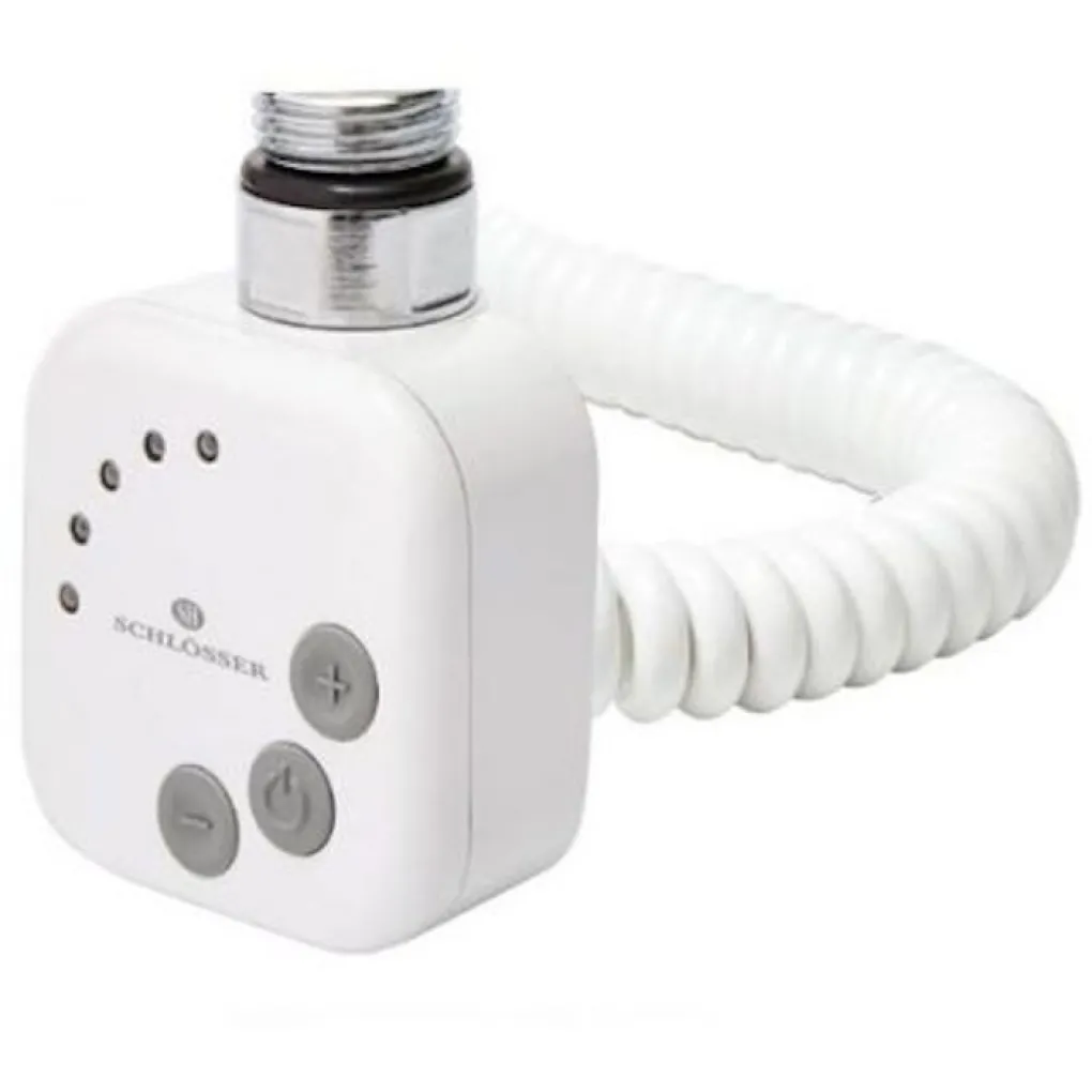 ТЭН для полотенцесушителя Schlosser 1.0, 600 W, белый (с кабелем) (603000105)- Фото 2