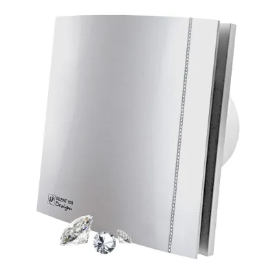 Вытяжной вентилятор Soler&Palau Silent-100 CZ Silver Design Swarovski (5210622400)