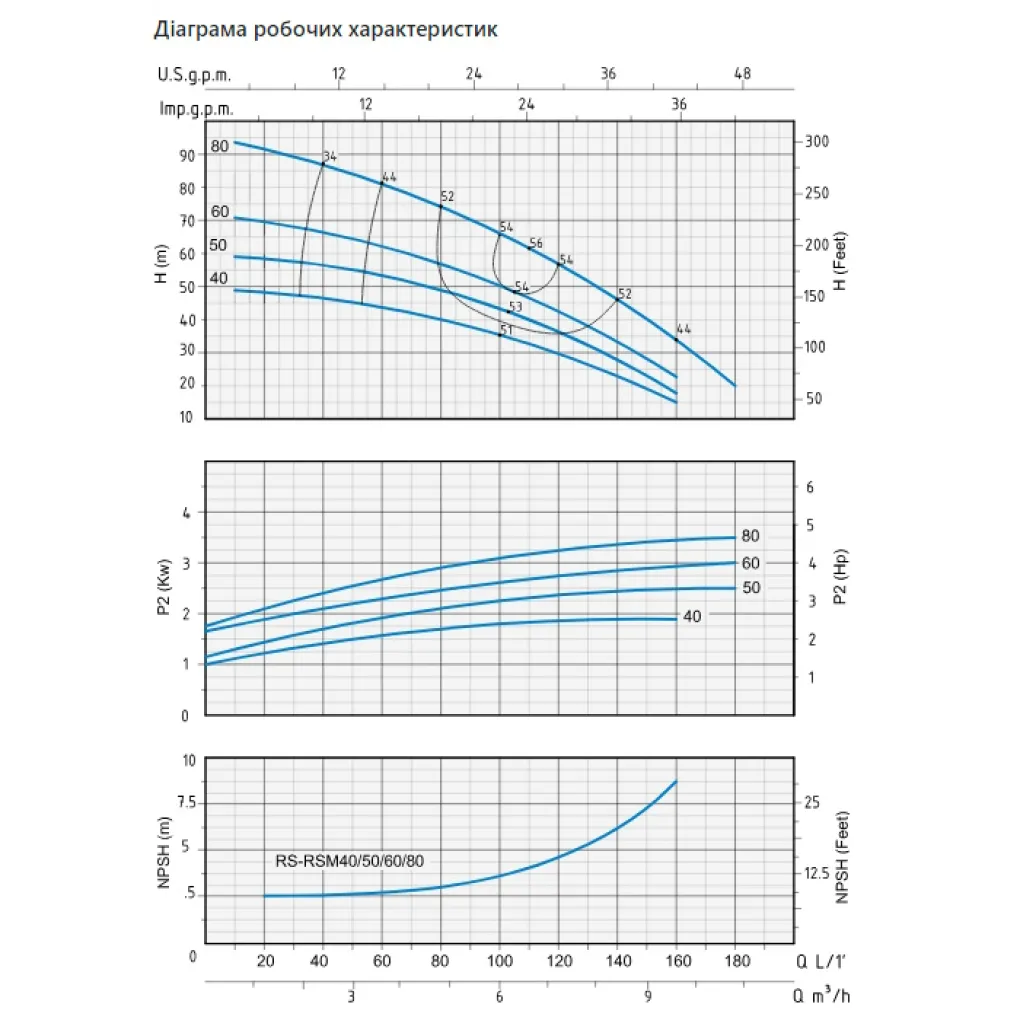 Центробежный поверхностный насос Speroni RS 80 3.5 кВт (102190183)- Фото 2