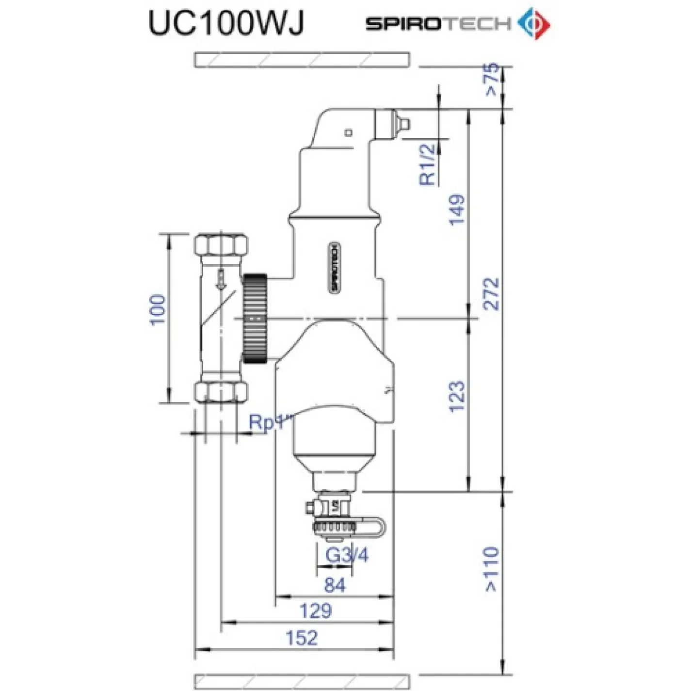 Сепаратор повітря Spirotech SpiroСombi Air&Dirt 1 з магнітом (UC100WJ) - Фото 1