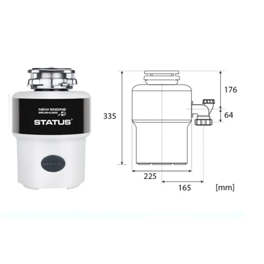 Измельчитель пищевых отходов Status Next 400 Compact (091720)- Фото 4