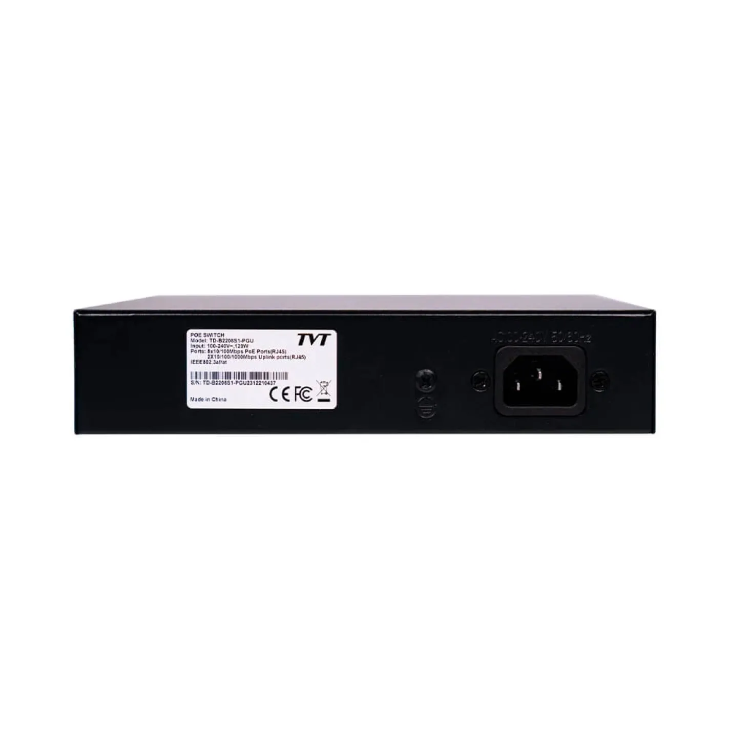 PoE-коммутатор TVT 10-портовый TD-B2208S1-PGU с 8 портами PoE - Фото 2