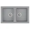 Кухонна мийка Teka STONE 90 B-TG 2B, дві чаші, сірий металік (115260000)- Фото 1