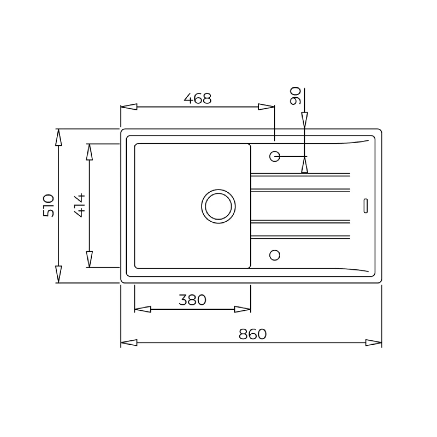 Кухонная мойка Teka STONE 50 B-TG 1B 1D, белый (115330019) - Фото 1