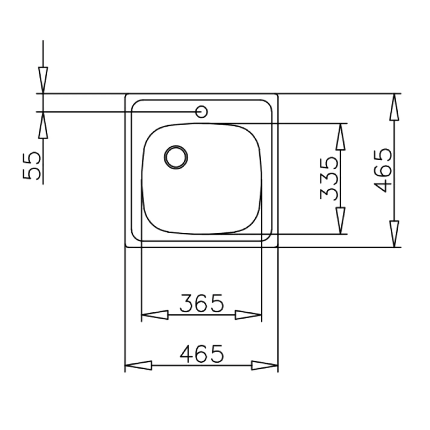 Кухонна мийка Teka UNIVERSAL 465х465 1B, сталь (40109613) - Фото 1