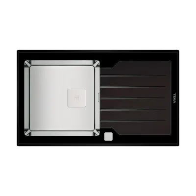 Кухонна мийка Teka DIAMOND 1B 1D 86, чорний/сталь (115100011)