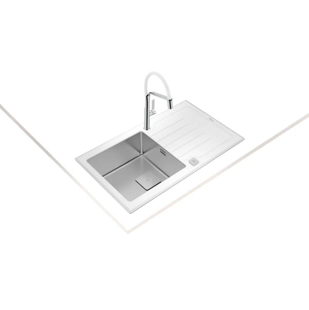 Кухонна мийка Teka DIAMOND 1B 1D 86, білий (115100012)- Фото 4