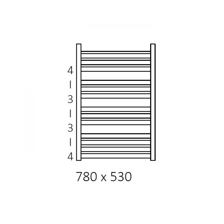 Электрический полотенцесушитель Terma Marlin 780х530 SX черный- Фото 3
