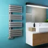 Электрический полотенцесушитель Terma Warp S 1110x500 с ТЭНом DRY Black 800Wt левый черный (WLWAS111050KS95E1DRYMX2)- Фото 2