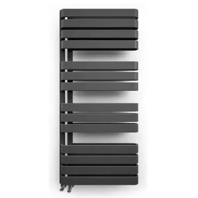 Электрический полотенцесушитель Terma Warp S 1110x500 с ТЭНом DRY Black 800Wt левый черный (WLWAS111050KS95E1DRYMX2)