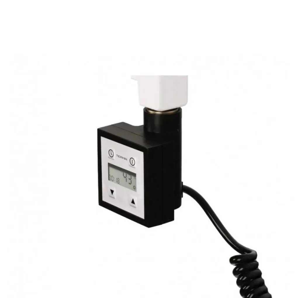 Терморегулятор з кабелем спіральним Terma KTX3 Black - Фото 1