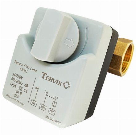 Двохходовий кульовий клапан НВ 1 DN25 з електроприводом Tervix Pro Line ORC (201132)