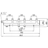 Коллектор стальной Termojet с комплектом креплений К31В.125 (без изоляции) выходы вверх- Фото 2