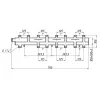 Коллектор стальной Termojet с комплектом креплений К41В.150 (без изоляции) выходы вверх- Фото 2